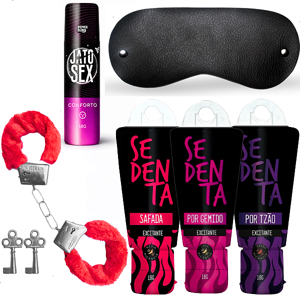 Kit 6 Sexyshop Gel Deslizante Sedenta Casal Mascara Algema