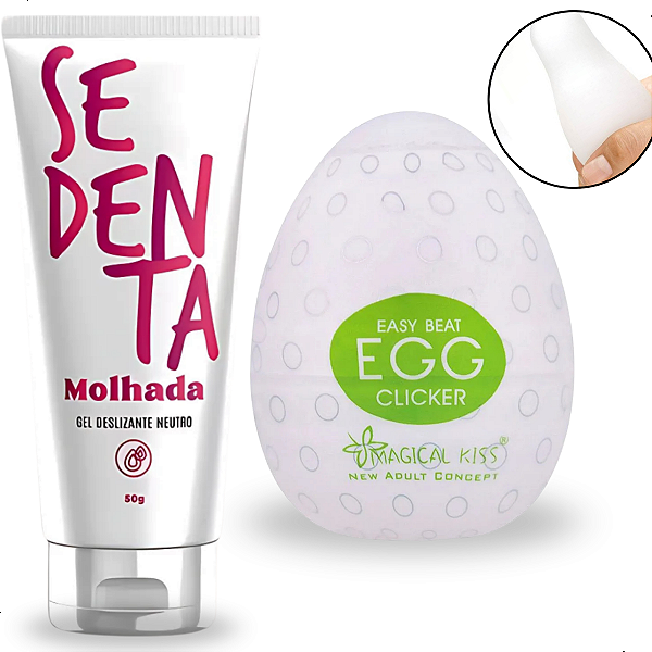 Kit 01 Egg Massageador + 01 Lubrificante Sedenta Molhada