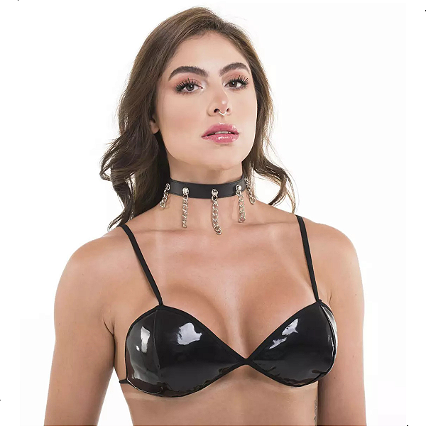 Coleira Sexual Choker Gargantilha Feminina Corrente Regulável