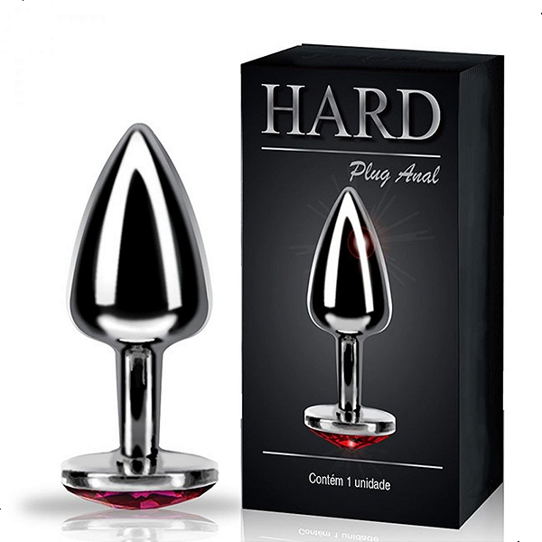 Plug Anal Inox Grande Feminino Gay Excita Dilata Sexo Tesão Preto Com Vermelho