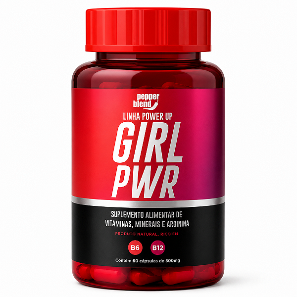 Suplemento Alimentar Vitaminas Minerais Arginina Linha Power Up Pepper Blend Girl Pwr