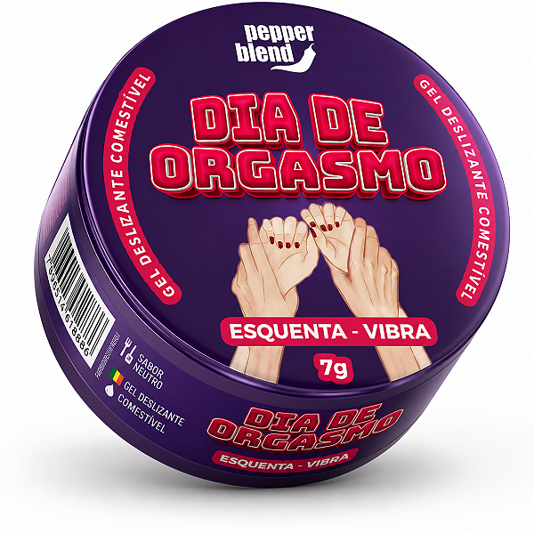 Gel Dia De  Orgasmo Esquenta E Vibra 7g Deslizante  Pepper Blend