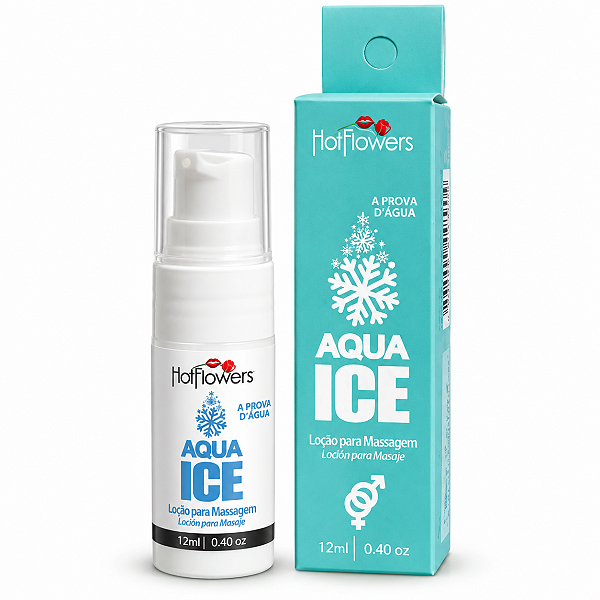 Loção Para Massagem Com Silicone Aqua Ice 12ml Hot Flowers