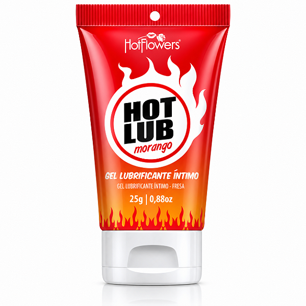 Gel Deslizante Hot Lub  Beijável Morango 25g Hot Flowers