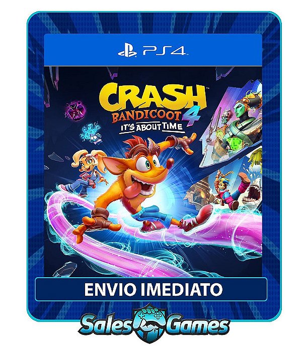 Crash Bandicoot 4: It’s About Time - PS4 - Edição Padrão - Primária - Mídia Digital.