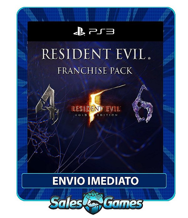 Resident Evil 4,5 E 6 - Franchise Pack - PS3 - Midia Digital