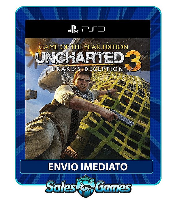 Uncharted 3 Drakes Deception Game Of The Year Edition - PS3 - Midia Digital