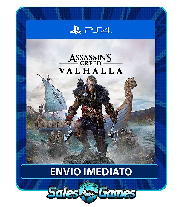 Assassins Creed Valhalla - PS4 - Edição Padrão - Primária - Mídia Digital.