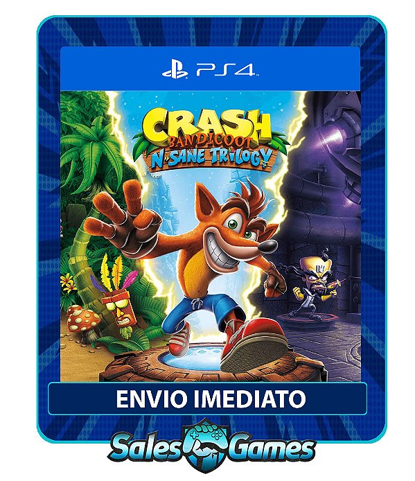 Crash Bandicoot N. Sane Trilogy - PS4 - Edição Padrão - Primária - Mídia Digital.