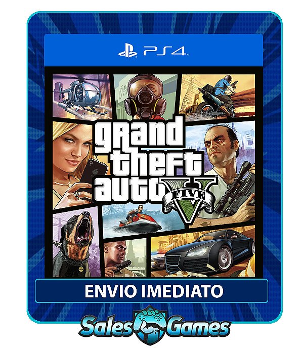 Grand Theft Auto V ( GTA ) - PS4 - Edição Padrão - Primária - Mídia Digital.