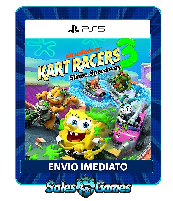 Nickelodeon Kart Racers 3: Slime Speedway - PS4 - Edição Padrão - Primária - Mídia Digital
