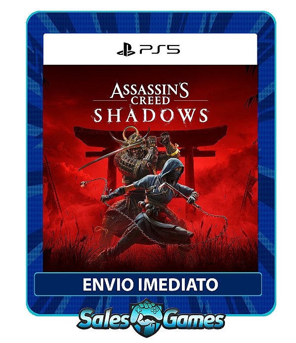 PRE VENDA - Assassin’s Creed Shadows - PS5 - Edição Padrão - Primária - Mídia Digital.