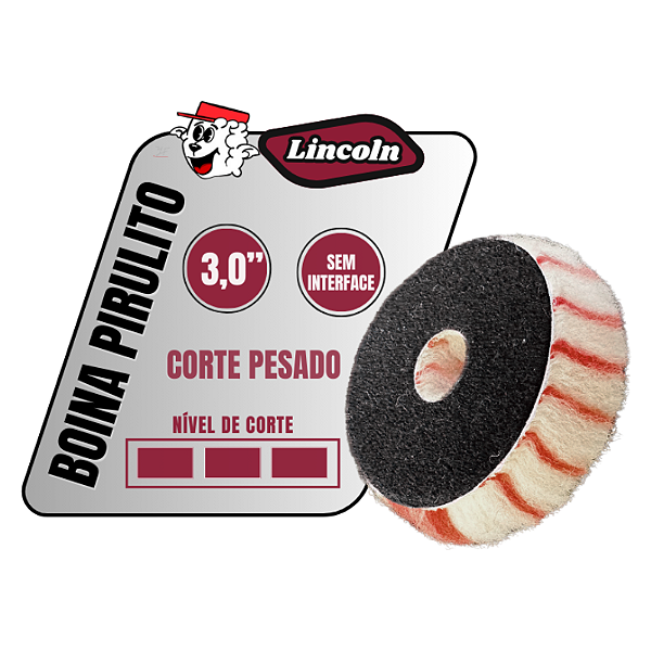 Boina de Lã Pirulito Corte Pesado 3" Lincoln