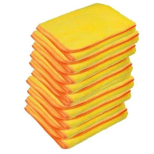 Kit 20 Flanelas de Microfibra Amarelo Ouro 40x60cm Autoamerica