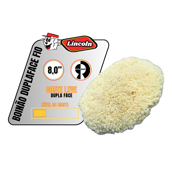 Boina de Lã Dupla Face Fio Flex Macia Amarela 8" Lincoln
