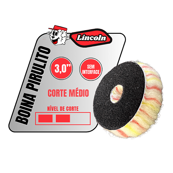Boina de Lã Pirulito Corte 3" Lincoln