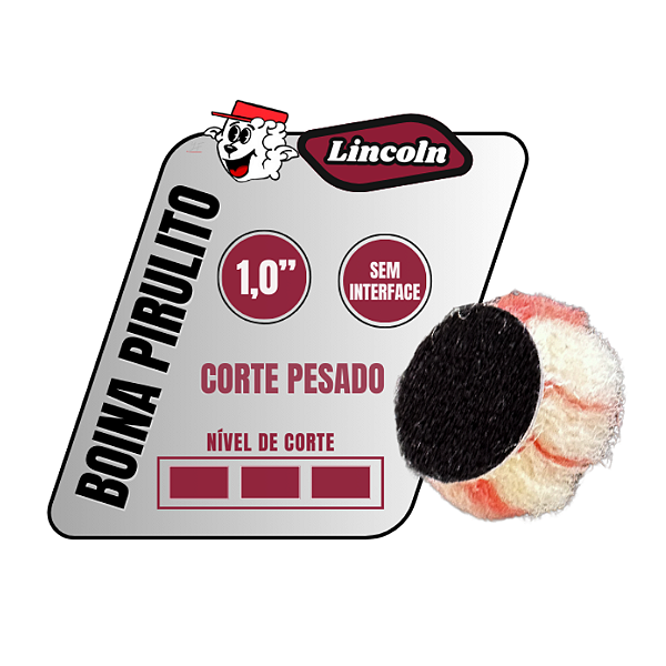 Boina de Lã Pirulito Corte Pesado 1" Lincoln