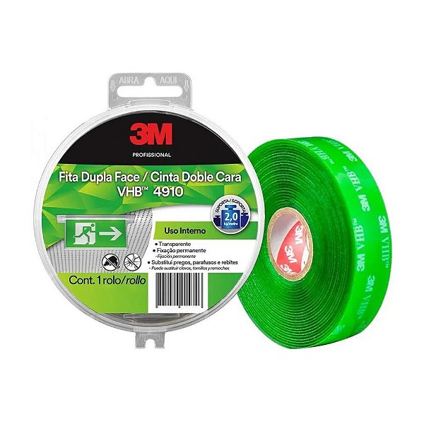 Fita Dupla Face 3M VHB 4910 - 12 mm x 5 m - PT 1 UN