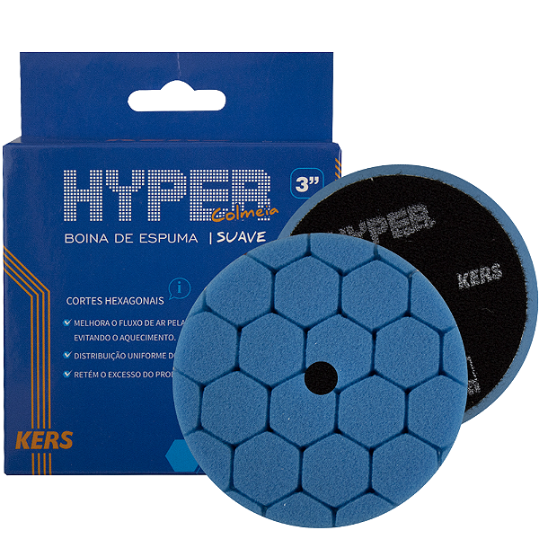 Boina de Espuma Azul Hyper Lustro 3" Kers