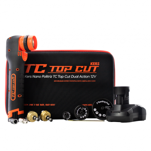 Politriz Nano Politriz TC Top Cut Dual Action Recarregável à Bateria 80W 12V Kers