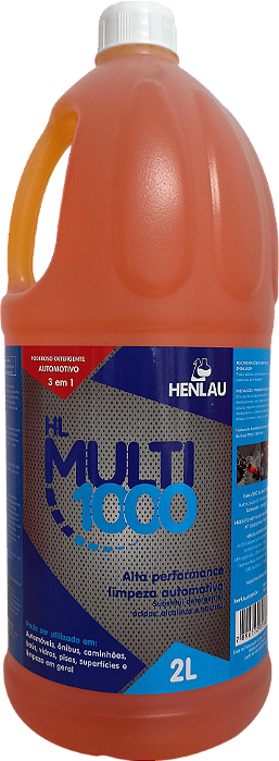 HL MULTI 1000 Detergente 3 em 1 Multiuso Biodegradável Henlau 2L