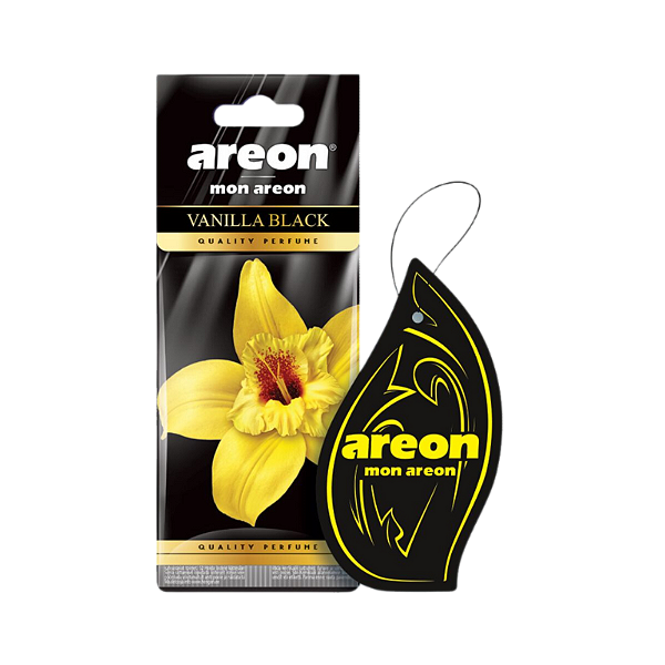 Aromatizante Folha Mon Vanilla Black Baunilha Preto Areon