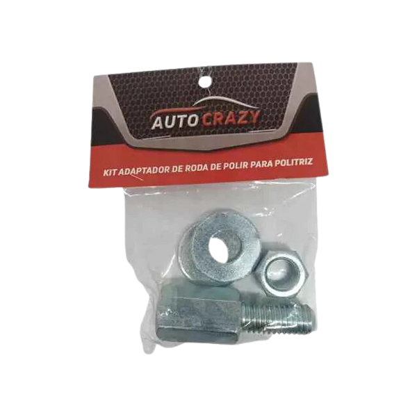 Kit Adaptador de Roda de Polir para Politriz Auto Crazy
