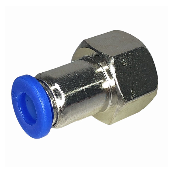 Conexão Reta Fêmea 1/4 x 06 BSP Metalfort