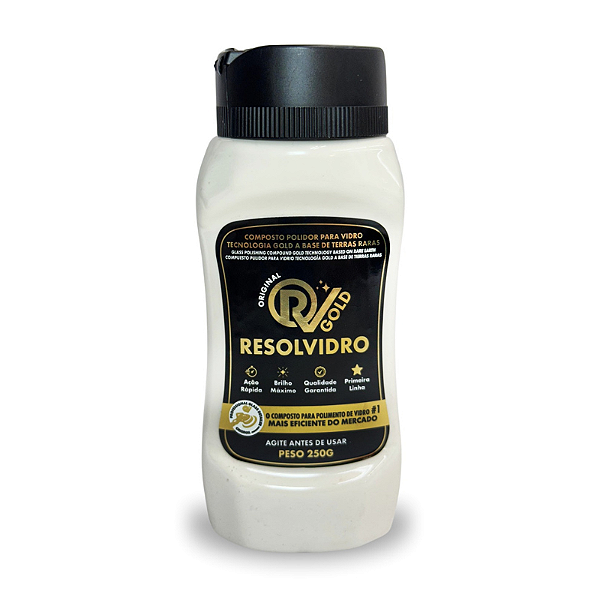 Composto para Polimento de Vidro Gold Líquido 250g Resolvidro