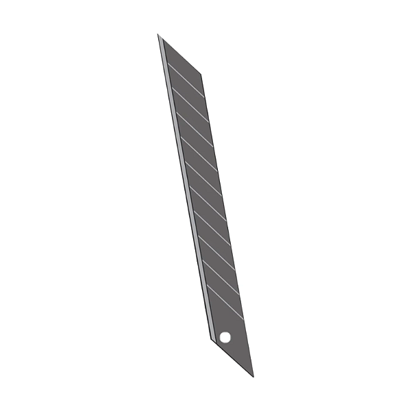 Lâmina para Estilete Aço Carbono Preto 30° 2-061BL S-PRO Exfak 10 Unidades