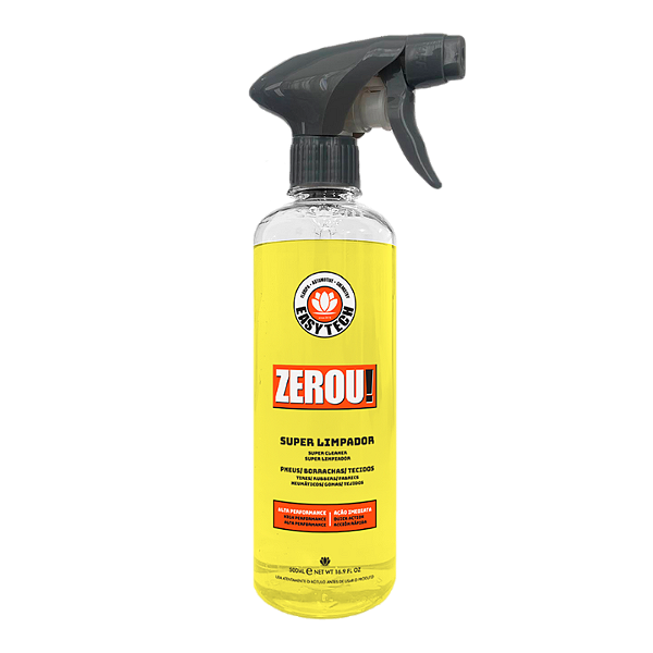 Zerou Super Limpador Pneus Borrachas Tecidos Easytech 500ml