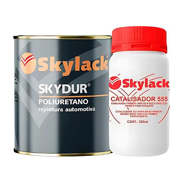 Preto Fosco Vinílico c/ Catalisador 555 Skylack 600ml + 300ml