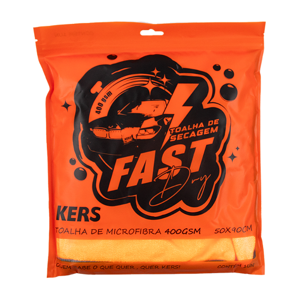Toalha de Microfibra para Secagem Fast Dry 90x50cm 400gsm Kers