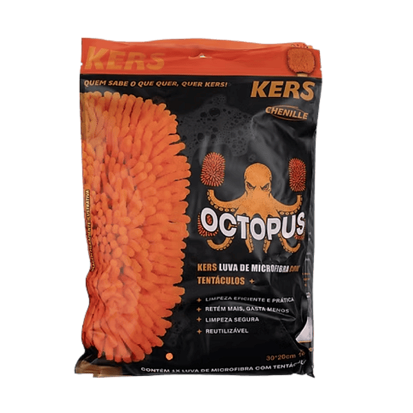 Luva de Microfibra Octopus com Tentáculos 20x30cm Kers