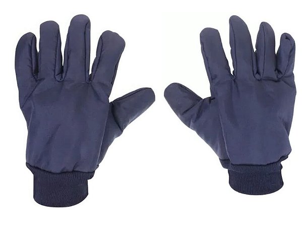 Luva de Segurança Térmica Nylon Forrada Azul - CA 41472
