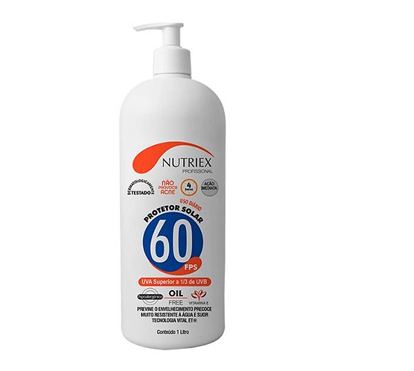 Protetor Solar Nutriex FPS 60 1kg Sem Repelente