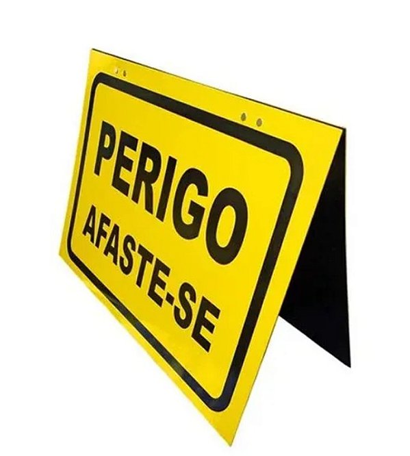 Cavalete Perigo Afaste-se 47x37cm Dobrável