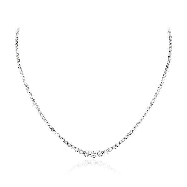 Colar Riviera Graduada Caixa Redonda 3.00CT