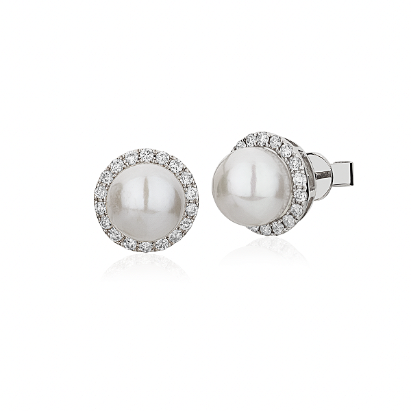 Brinco de Pérola com Diamante