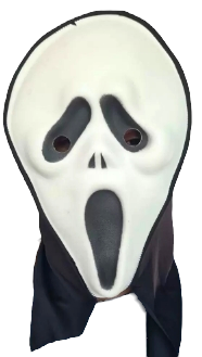 Máscara Pânico de EVA com Capuz Cosplay Morte Acessório Fantasia Ghostface Scream Noite do Terror Festa Halloween Dia das Bruxas Carnaval