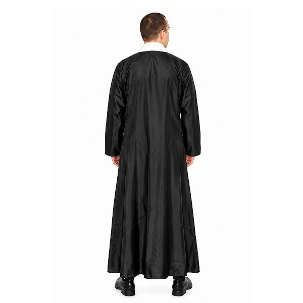 Fantasia Padre Adulto Diácono Casamento Festa Junina Religioso Bata Exorcista Halloween Masculino Terror Zumbi Cosplay Bloquinho Carnaval Traje Religioso