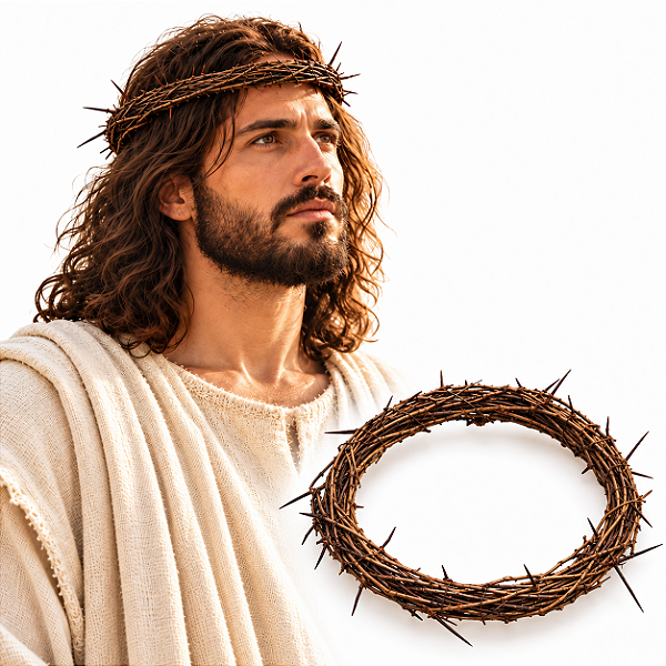 Coroa de Espinhos Fantasia Adulto Jesus Cristo Teatro Páscoa Sexta Feira Santa Paixão de Cristo Cosplay Adereço Festa Religiosa Acessório Halloween