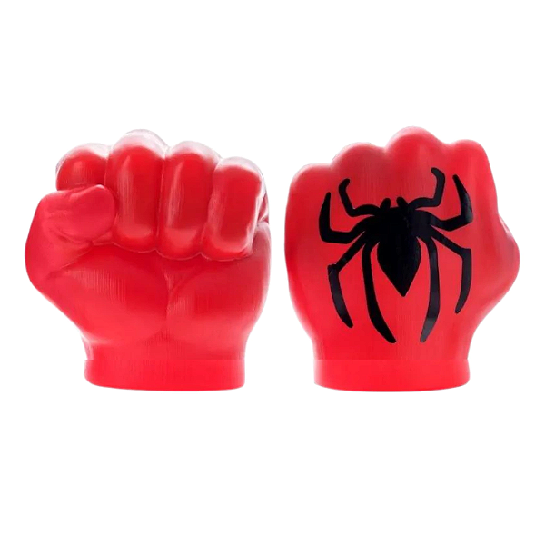 Luva Gigante Soco Homem Aranha Fantasia Vingadores Acessório Super Heroi Vermelho Brinquedo Dia das Crianças Festa Aniversário Bloquinho Carnaval