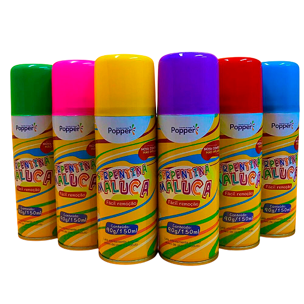 Lança Serpentina Spray Teia Artificial Aerosol Baile de Carnaval de Rua Bloquinho Festa a Fantasia Confete