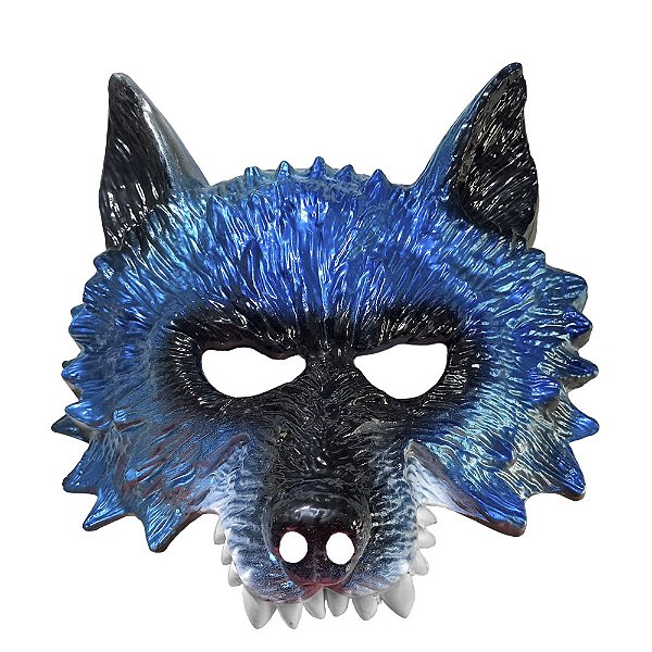 Máscara Lobo Acessório Fantasia Lobisomem Cosplay Animal Homem Lobo Festa Halloween Dia das Bruxas Noites do Terror