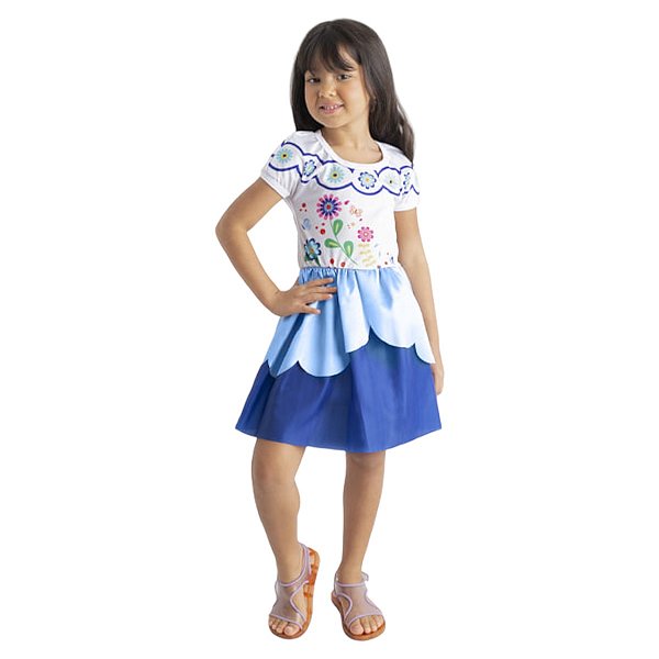 Fantasia Encanto Mirabel Madrigal Princesa Infantil Festa de Aniversário Dia das Crianças Bloquinho Carnaval