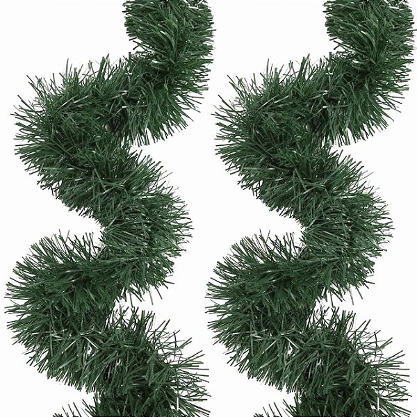 Enfeite Festão Verde para Árvore de Natal Cordão Decoração Natalina Festa Noite de Natal