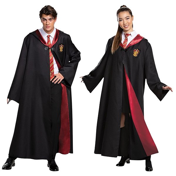 Fantasia Harry Potter Adulto Unissex Bruxo Grifinória Uniforme Escola Hogwarts Feitiçaria Festa Halloween Carnaval Aniversário Cosplay Dia das Bruxas