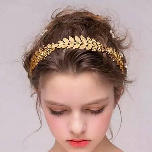 Coroa Tiara Deusa Grega Rainha da Grécia Ramo De Ouro Deus Grego Romano Festa Fantasia Acessorio Cosplay Carnaval Halloween