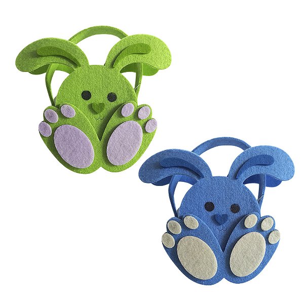 Bolsa Cesta Sacola de Coelho Ovo de Páscoa Presente Sacolinha Chocolate Doces Coelhinho Lembrancinha Enfeite Decoração de Mesa